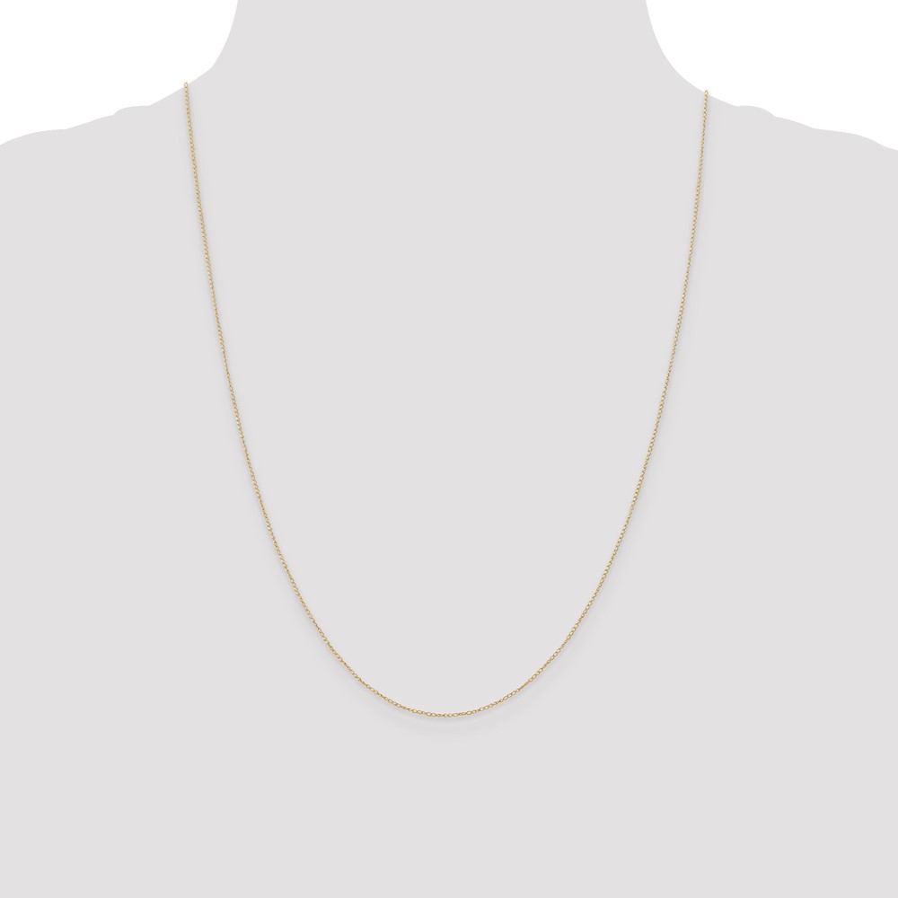 14K 24 inch Carded .42mm Curb with Spring Ring Clasp Chain (6CY-24)