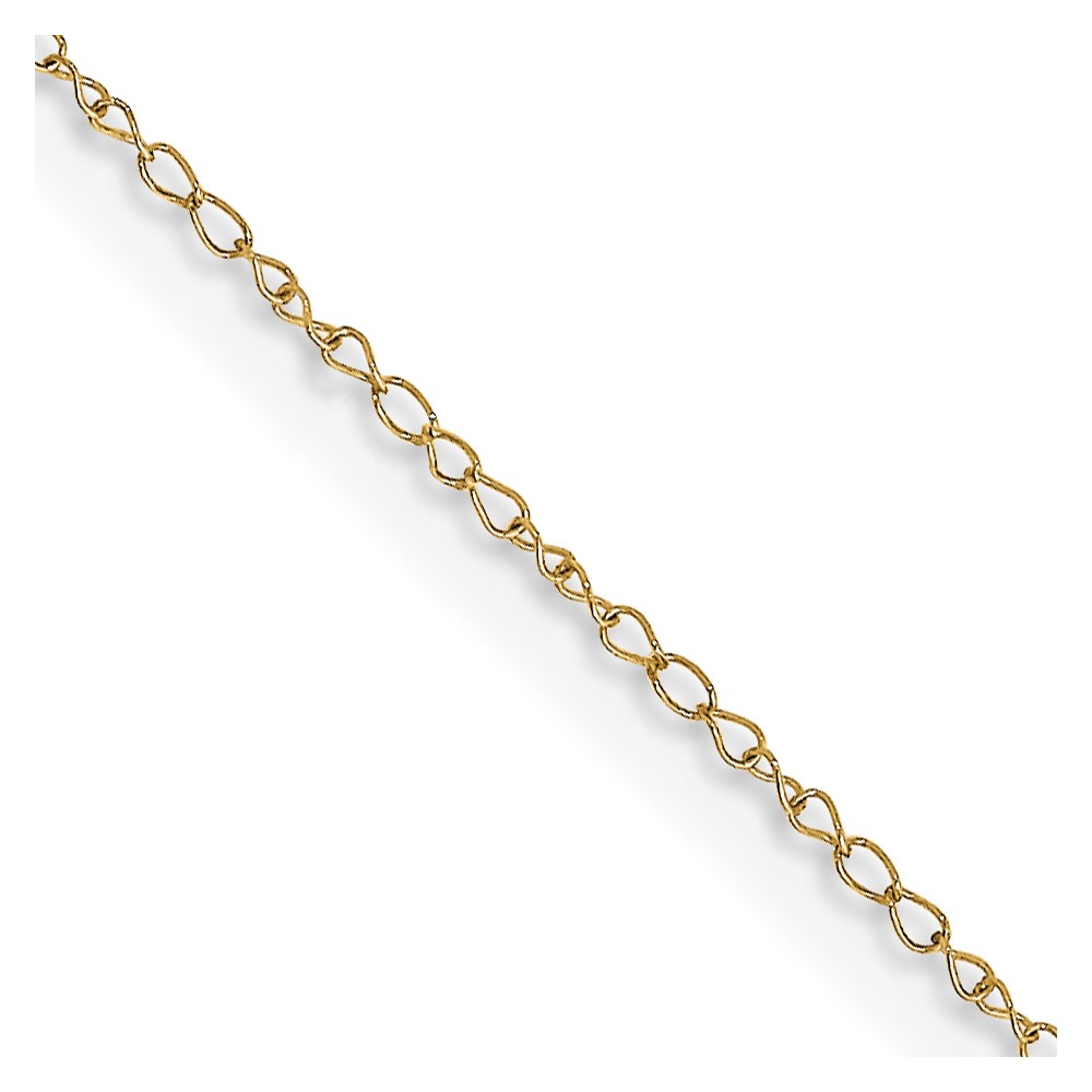 14K 13 inch Carded .42mm Curb with Spring Ring Clasp Chain (6CY-13)
