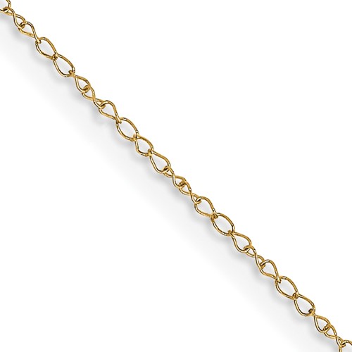 14K Yellow Gold Carded.42mm Curb Chain with Spring Ring Clasp, 16"