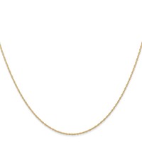 14K Yellow Gold Carded.6mm Cable Rope Chain with Spring Ring Clasp, 16" view 2