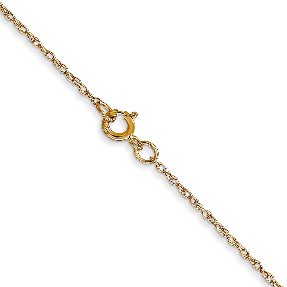 14K 22 inch Carded .6mm Cable Rope with Spring Ring Clasp Chain (6RY-22)