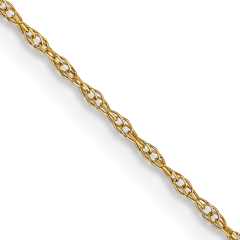 14K 13 inch Carded .6mm Cable Rope with Spring Ring Clasp Chain (6RY-13)