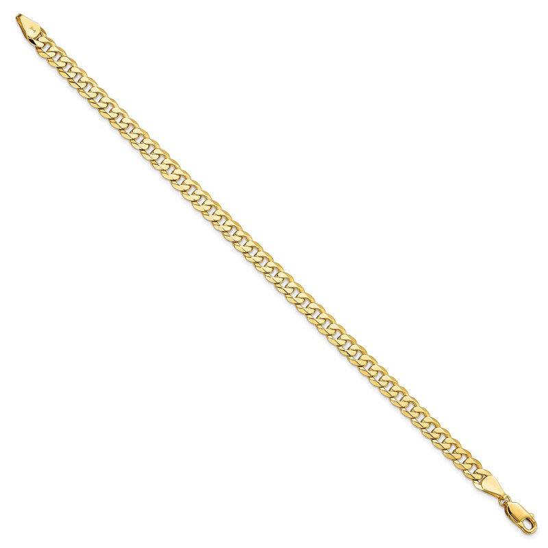 14K 5.75mm Flat Beveled Curb Chain