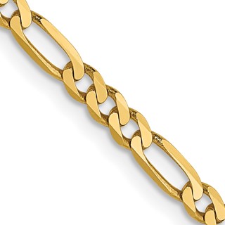 Leslie's 14K 2.75mm Flat Figaro Chain