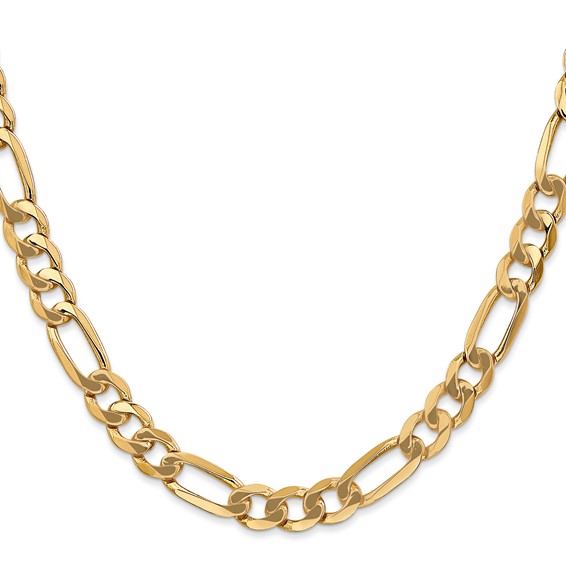 Leslie's 14K 7mm Flat Figaro Chain