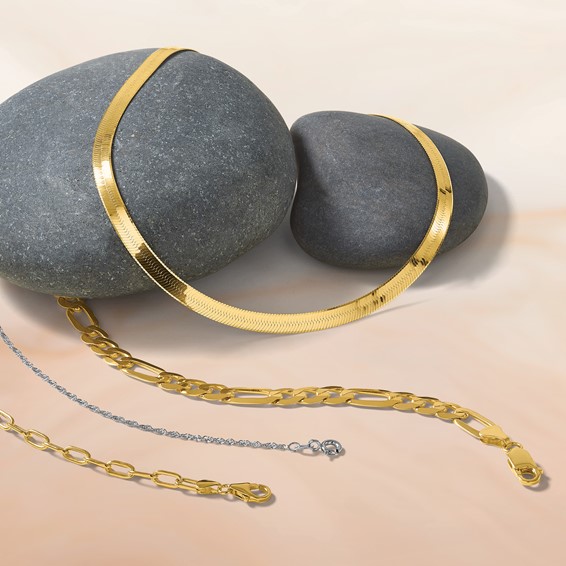 Leslie's 14K 7mm Flat Figaro Chain