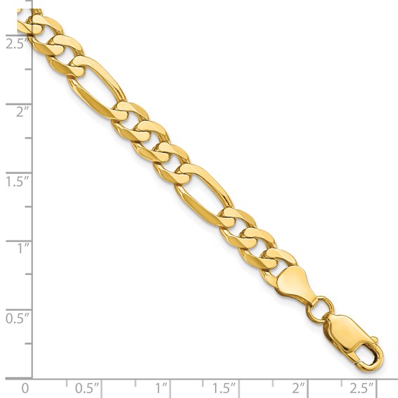 Leslie's 14K 7mm Flat Figaro Chain