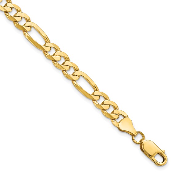 Leslie's 14K 7mm Flat Figaro Chain