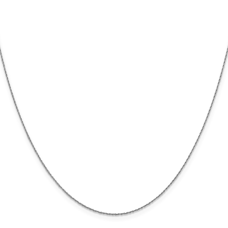 14K White Gold .8mm Loose Rope Chain