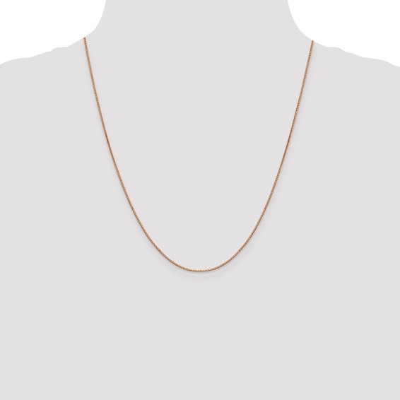 Leslie's 14K Rose Gold .8mm Box with Lobster Clasp Chain