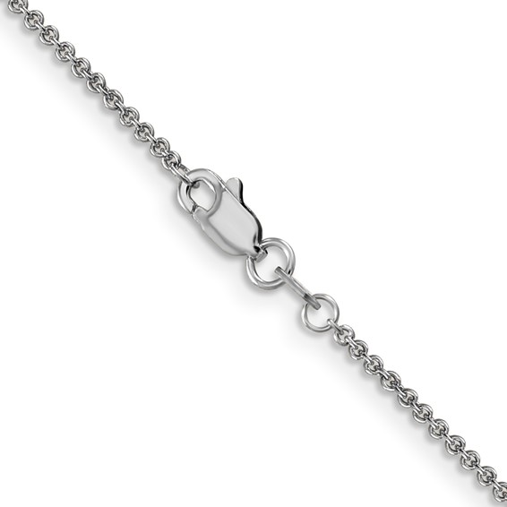 Leslie's 14K White Gold 1.4mm Round Cable Chain