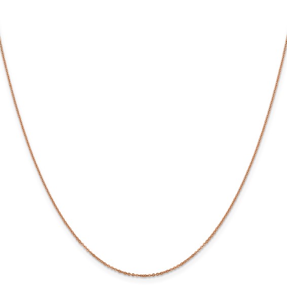 Leslie's 14K Rose Gold 1.1mm Flat Cable Chain