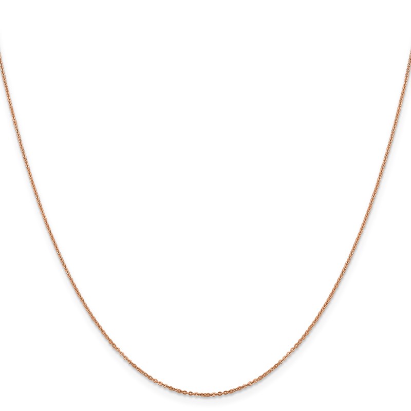 14K Rose Gold 1.1mm Flat Cable Chain