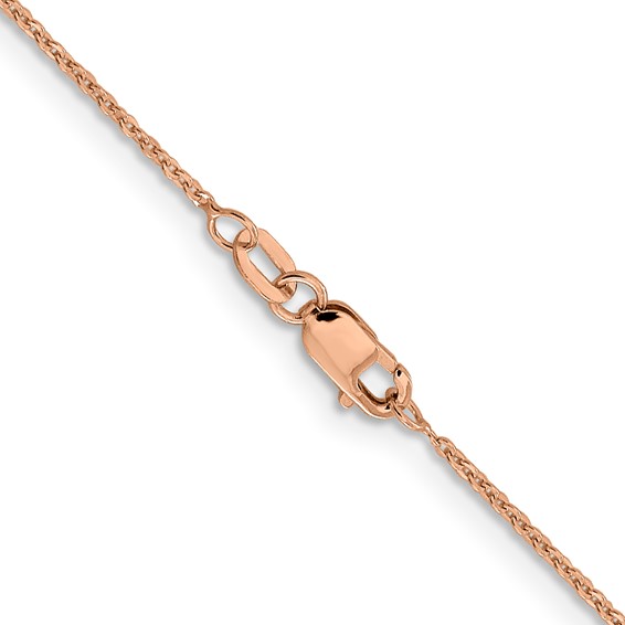 Leslie's 14K Rose Gold 1.1mm Flat Cable Chain