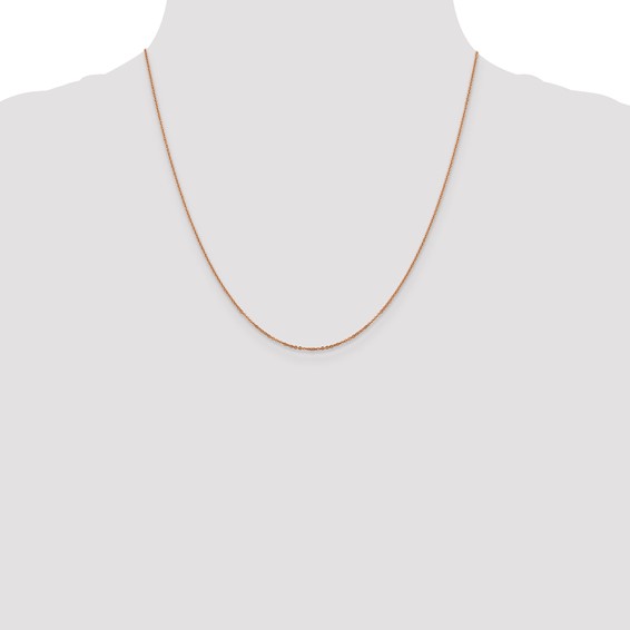 Leslie's 14K Rose Gold 1.1mm Flat Cable Chain