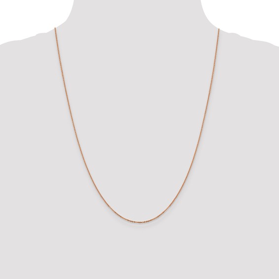 Leslie's 14K Rose Gold 1.1mm Flat Cable Chain