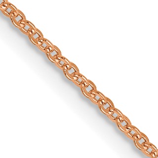 Leslie's 14K Rose Gold 1.1mm Flat Cable Chain