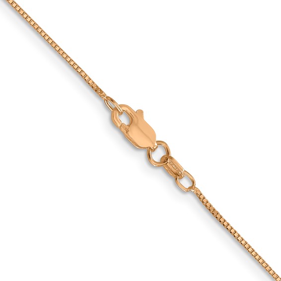 Leslie's 14K Rose Gold .7mm Box with Lobster Clasp Chain