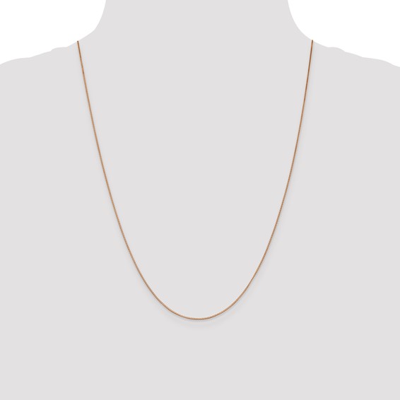 Leslie's 14K Rose Gold .7mm Box with Lobster Clasp Chain