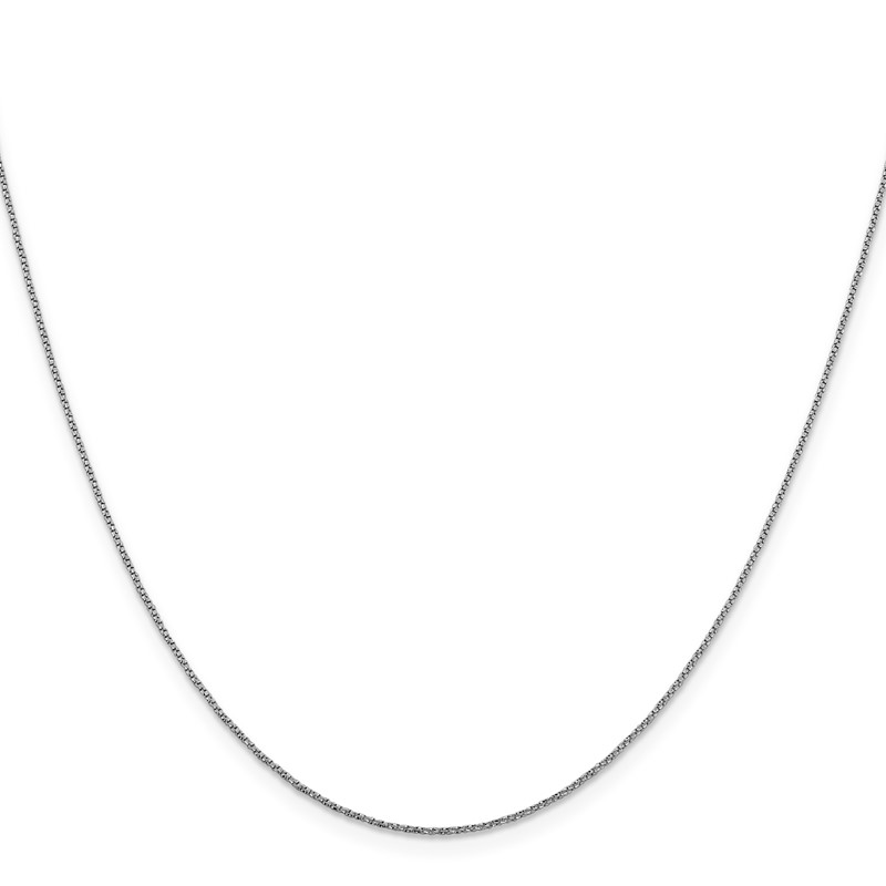14K White Gold .9mm D/C Twisted Box Chain