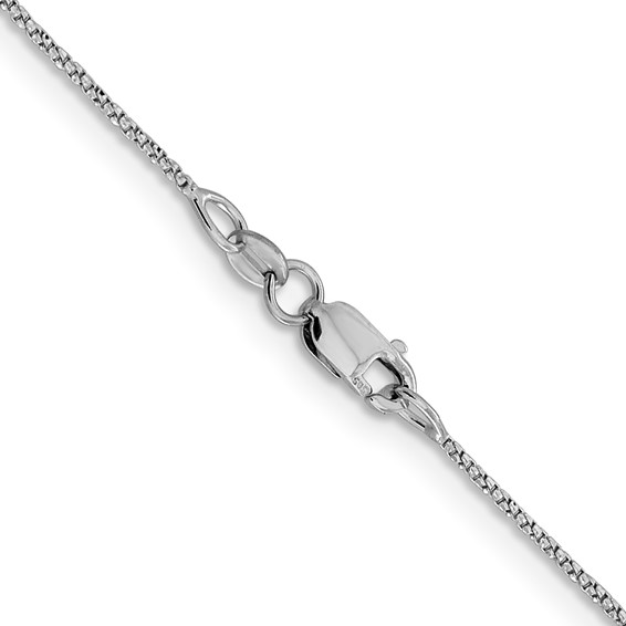 Leslie's 14K White Gold .9mm D/C Twisted Box Chain