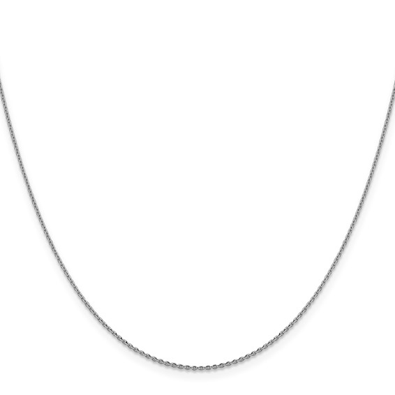 Leslie's 14K White Gold 1.15mm D/C Oval Link Chain