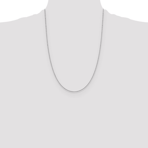 Leslie's 14K White Gold 1.15mm D/C Oval Link Chain