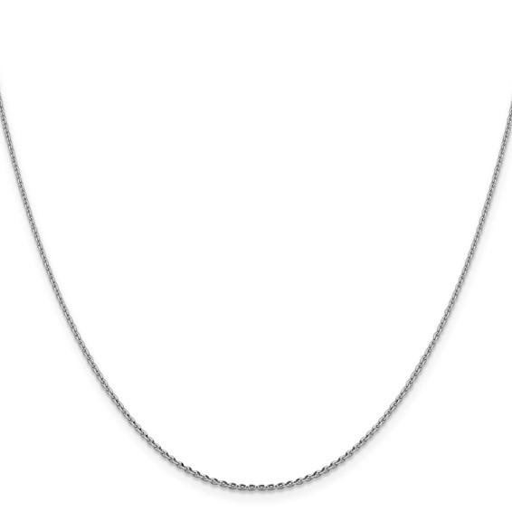 Leslie's 14K White Gold 1.40mm D/C Oval Link Chain