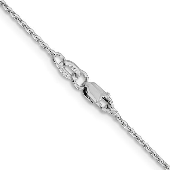 Leslie's 14K White Gold 1.40mm D/C Oval Link Chain