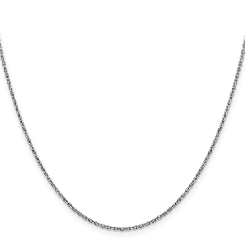 14K White Gold 1.5mm D/C Cable Chain