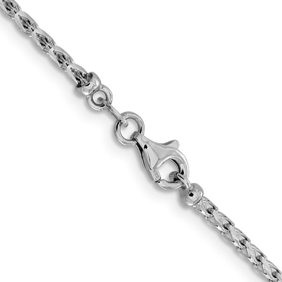 Leslie's 14K White Gold 2.1mm D/C Open Franco Chain