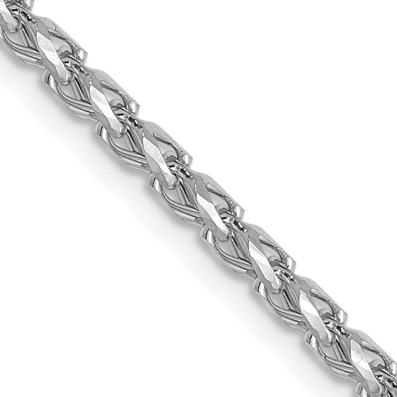 Leslie's 14K White Gold 2.1mm D/C Open Franco Chain