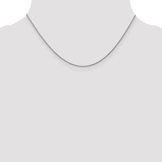 Leslie's 14K White Gold 1mm D/C Spiga Chain