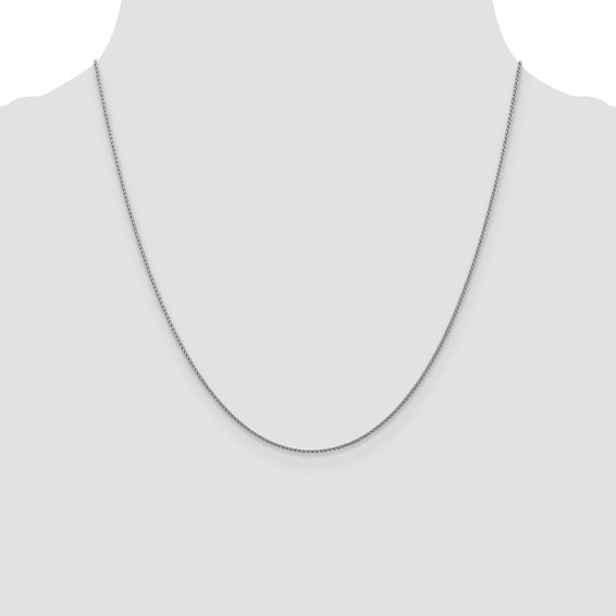 Leslie's 14K White Gold 1mm D/C Spiga Chain
