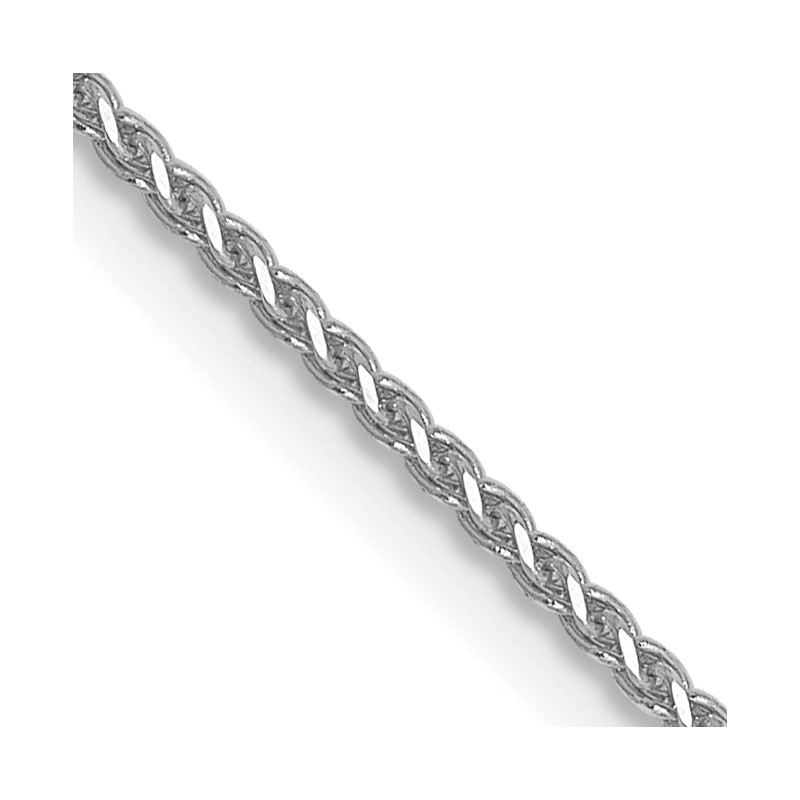 14K White Gold 1mm D/C Spiga Chain