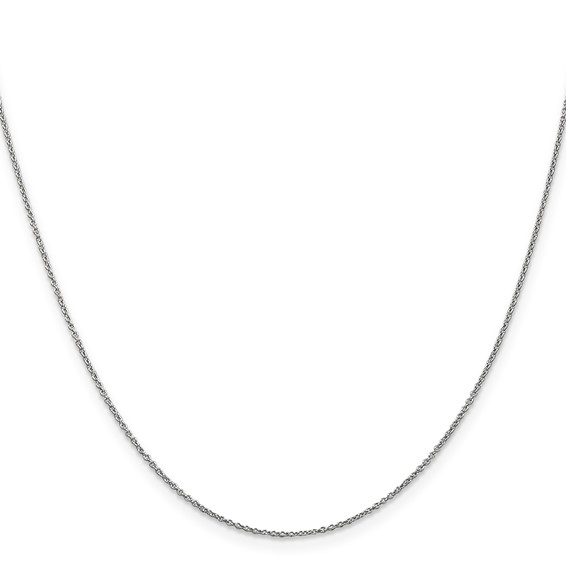 Leslie's 14K White Gold .9mm Round Cable Chain