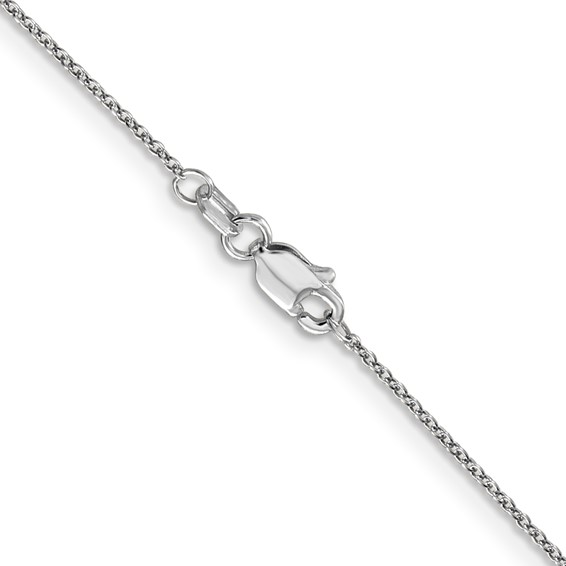 Leslie's 14K White Gold .9mm Round Cable Chain