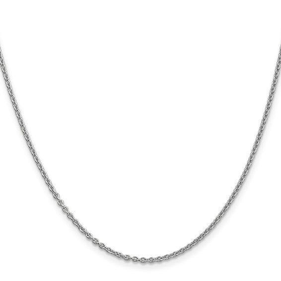 Leslie's 14K White Gold 1.8mm Round Cable Chain