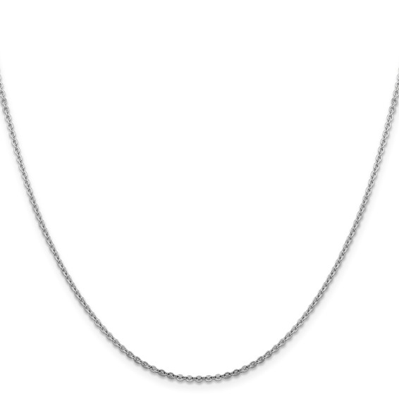 Leslie's 14K White Gold 1.95mm Flat Cable Chain