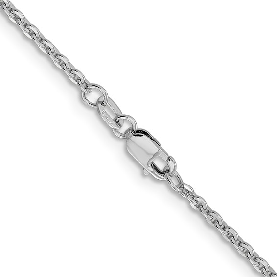 Leslie's 14K White Gold 1.95mm Flat Cable Chain