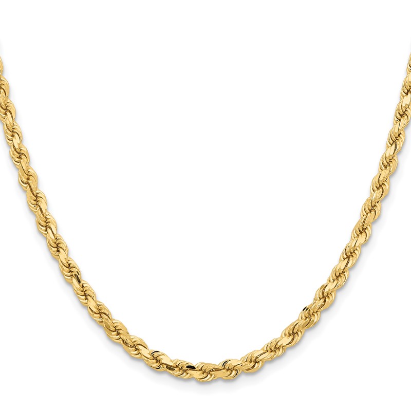 14K 4.25mm Diamond-Cut Rope Chain