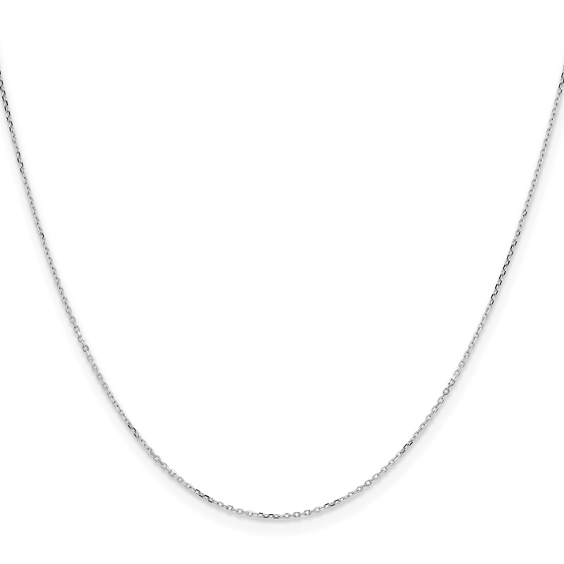 14K White Gold .85mm D/C Cable Chain