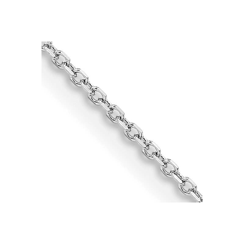 14K White Gold 1.05mm D/C Cable Chain