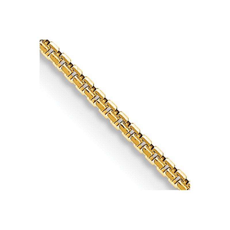 14K 1mm Concave Box Chain