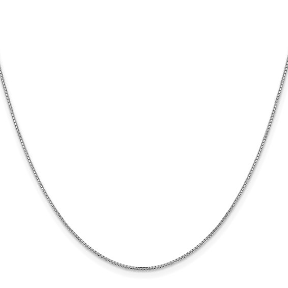 Leslie's 14K White Gold 1mm Concave Box Chain