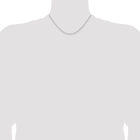 Leslie's 14K White Gold 1mm Concave Box Chain