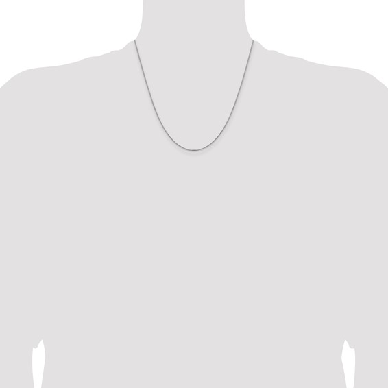 Leslie's 14K White Gold 1mm Concave Box Chain