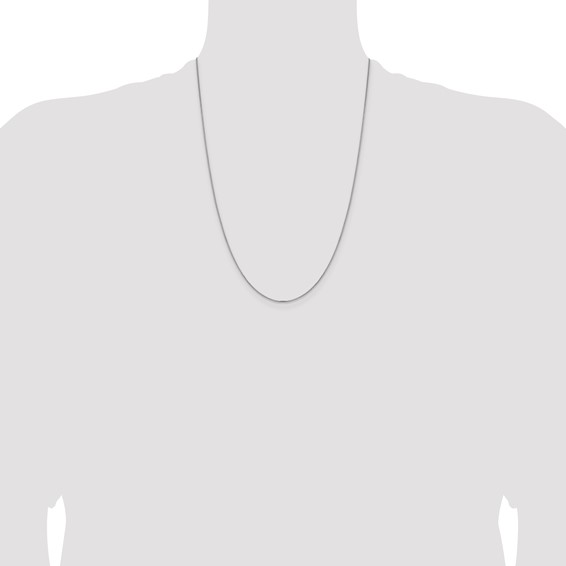 Leslie's 14K White Gold 1mm Concave Box Chain