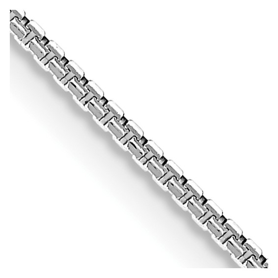Leslie's 14K White Gold 1mm Concave Box Chain