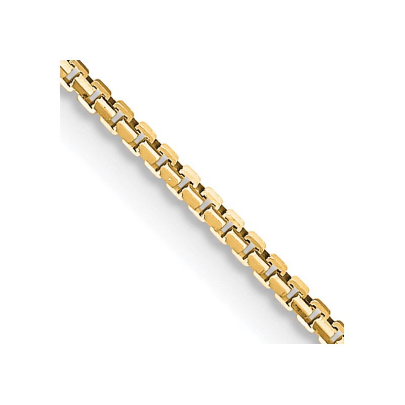14K 1.10mm Concave Box Chain